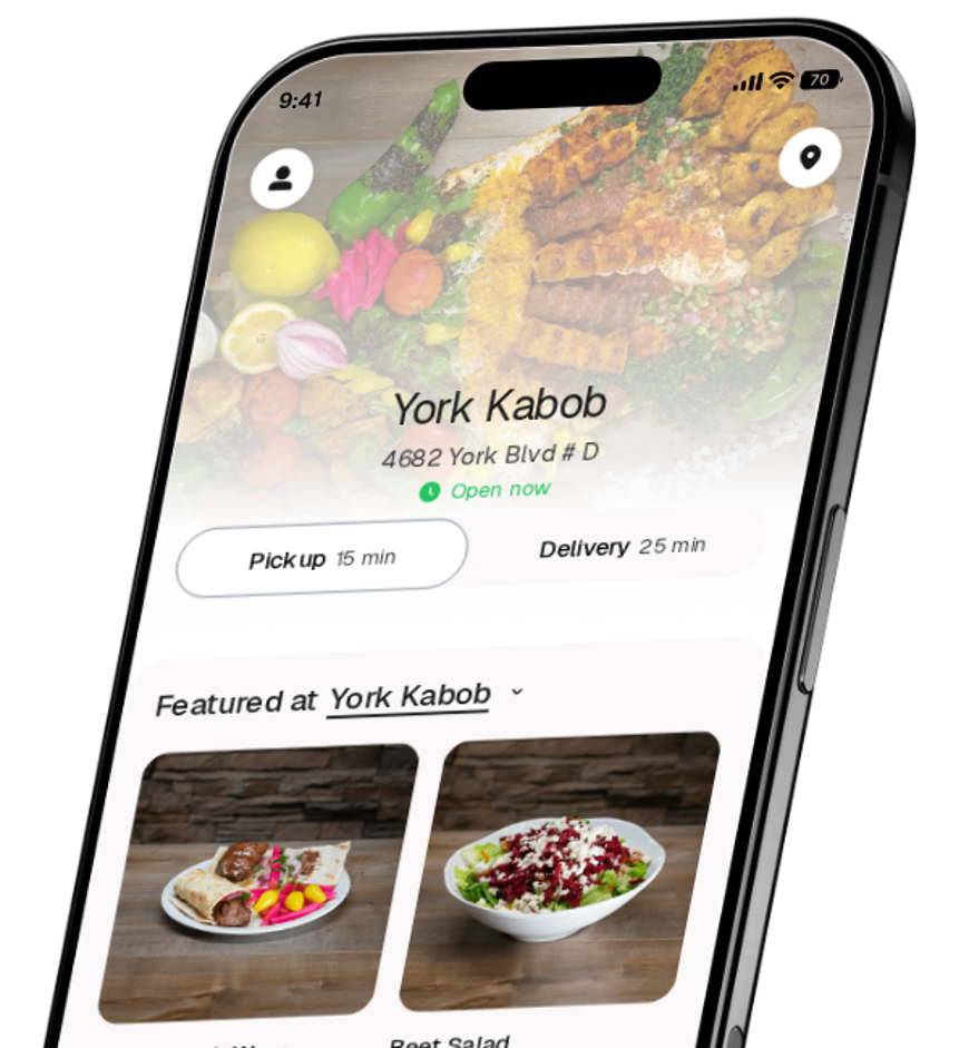 York Kabob app preview